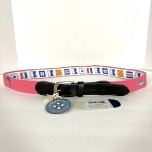 NWT- Castaway Nantucket Bowsprit Belt Hurricane Red Embroidered Bill Fish SZ 44